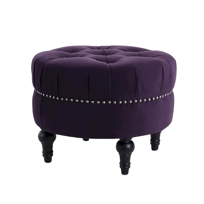 Pouf rond touffeté Dawn par Jennifer Taylor Home
