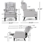 Fauteuils inclinables en tissu touffeté Walter (lot de 2) par Christopher Knight Home