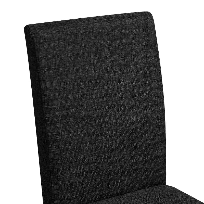 Subrtex Chaise de salle à manger Parsons rembourrée en bois massif et lin (Lot de 2)