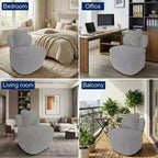 Fauteuil pivotant à 360° avec rangement dissimulé, fauteuil baquet ergonomique avec revêtement moelleux pour salon, chambre et bureau
