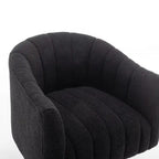 Fauteuil rond pivotant SEYNAR Modern Glam en velours