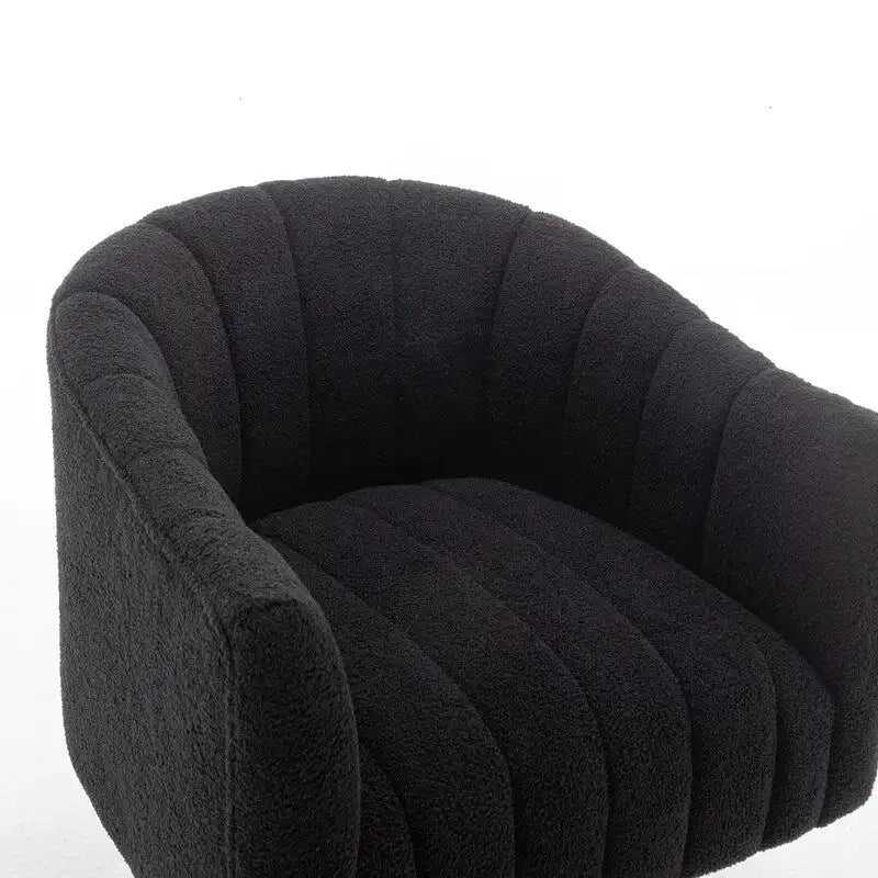 Fauteuil rond pivotant SEYNAR Modern Glam en velours