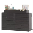 Commode Zstar 5 tiroirs pour Chambre, Commode verticale de 105 cm de haut avec Rangement Autonome, Coffre de Rangement en Bois pour Salon, Blanc