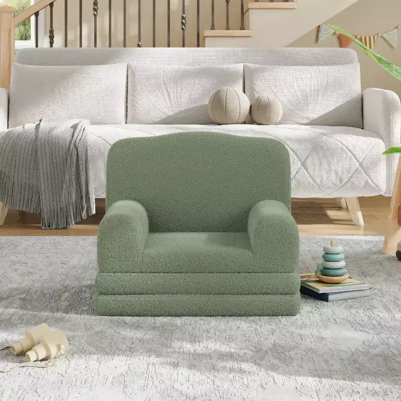 Canapé et fauteuil pour enfants 2-en-1 – Sofa en mousse pliable pour tout-petits