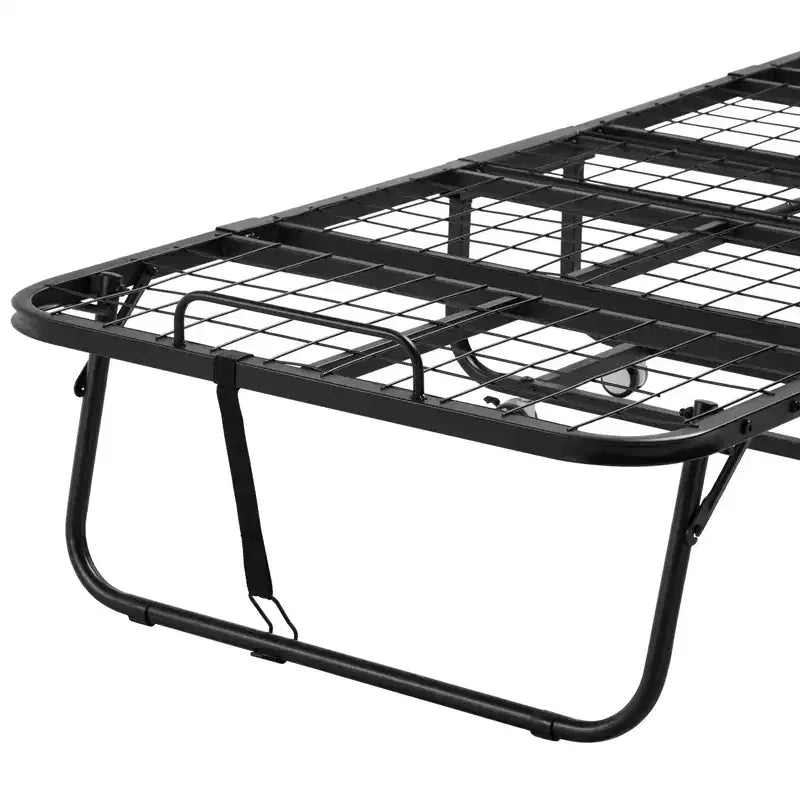 Lit pliant Zeus & Ruta 31x75 (taille double) avec 5 matelas, lit d'appoint portable pour adultes, gris