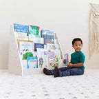 ECR4Kids Étagère à Livres et de Présentation en Bois, Simple Face, Montessori
