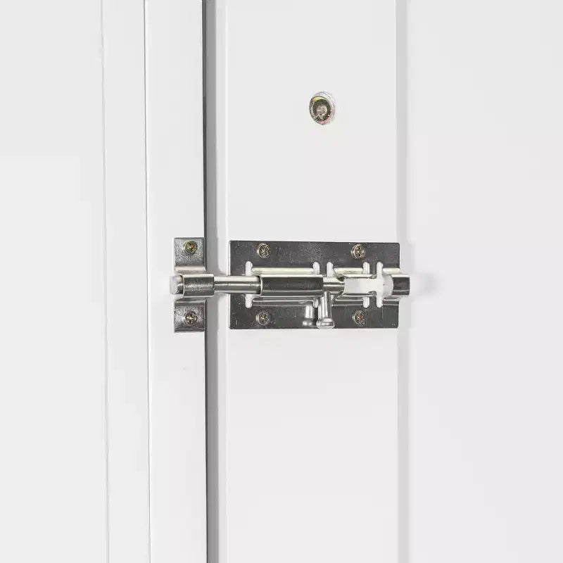Lit escamotable Queen Size avec armoires latérales et éclairage LED, lit armoire pliant avec étagères de rangement et tiroirs pour chambre d'amis, blanc