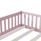 Lit au sol pleine grandeur Luxystar avec clôture et porte pour chambre d'enfant