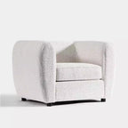 HOMES: Intérieur et Extérieur Fauteuil d'appoint profond Sunhaven Contemporary en tissu bouclé
