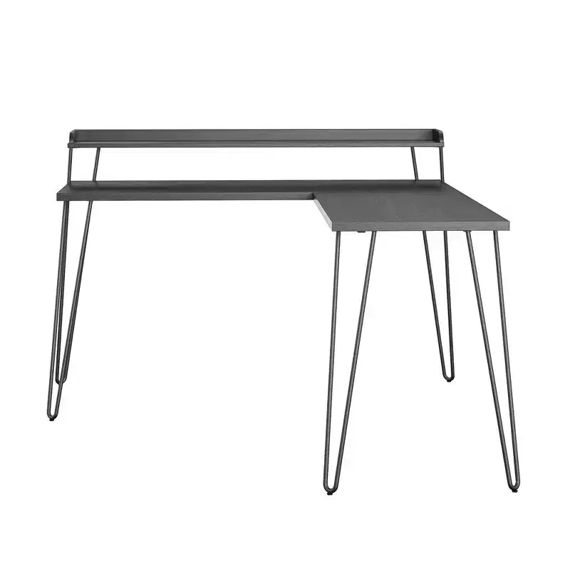 Bureau en L Ameriwood Home Haven avec étagère surélevée