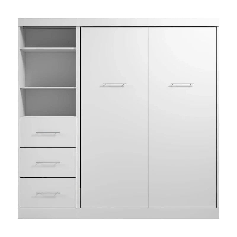 Lit escamotable Nebula avec organiseur de garde-robe et tiroirs par Bestar