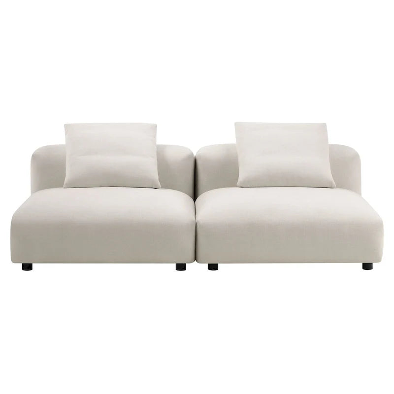 Canapé modulaire 2 places en tissu rembourré Solace