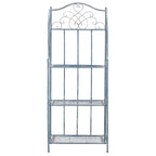 SAFAVIEH Bryn Étagère de boulanger d'extérieur victorienne en fer forgé à 4 niveaux - 63,5 cm l x 38,1 cm P x 160 cm H - 25L x 15P x 63H