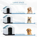 Niche pour chien en plastique BOSSIN, pour chiens de petite à grande taille, abri isolé intérieur/extérieur avec plancher surélevé