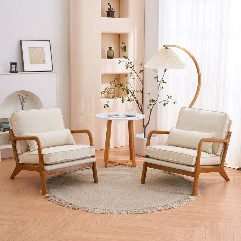 Fauteuil d'appoint rembourré Mid-Century Modern