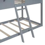 Lit superposé Luxystar de style cabane avec toit et fenêtre