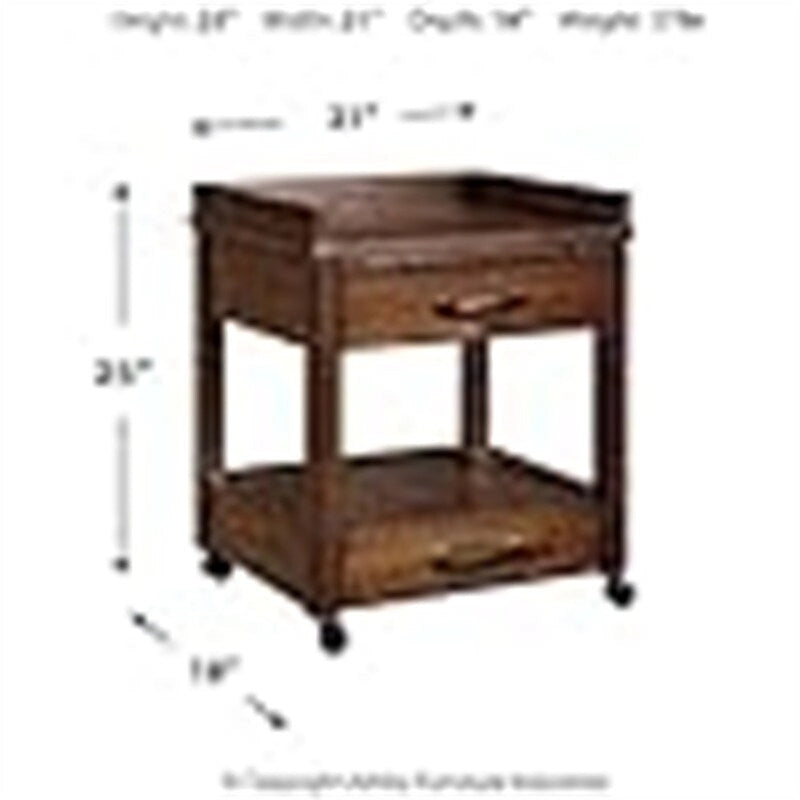 Meuble de Support pour Imprimante de Bureau Industriel avec Rangement - 24P x 22L x 23H