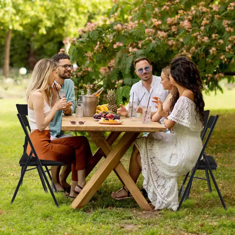 Chaise pliante rembourrée SUGIFT avec doubles charnières