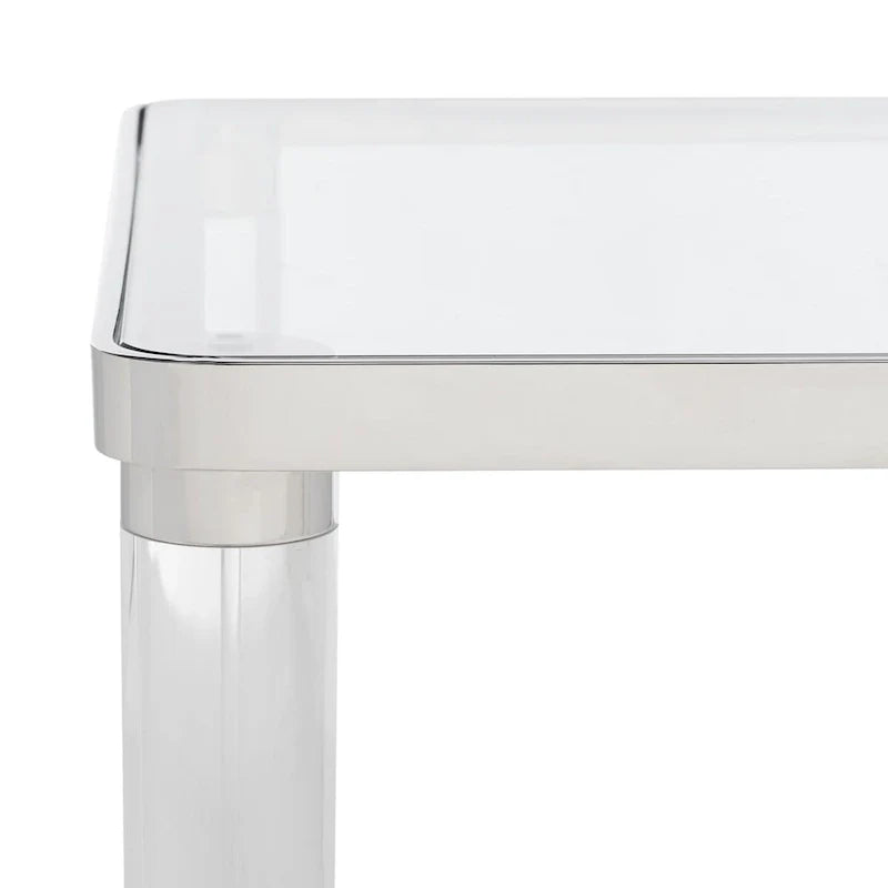 Table d'appoint en acrylique - 50,8 cm (L) x 50,8 cm (P) x 61 cm (H)