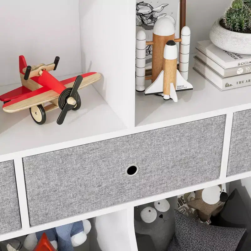 Étagère pour enfants, coffre à jouets de rangement à 3 niveaux, coffre de rangement multifonctionnel pour chambre d'enfant, chambre à coucher, école