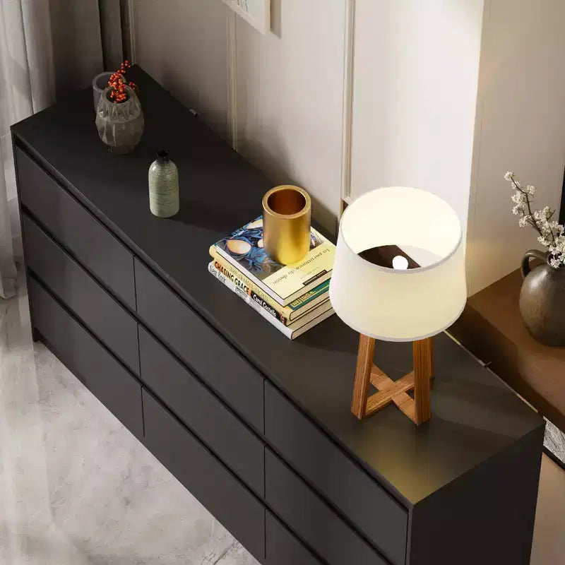Famapy Commode Horizontale Minimaliste Moderne à 9 Tiroirs – Organiseur Spacieux pour Chambre/Salon