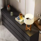 Famapy Commode Horizontale Minimaliste Moderne à 9 Tiroirs – Organiseur Spacieux pour Chambre/Salon
