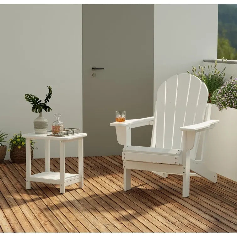 Chaise Adirondack pliante d'extérieur avec porte-gobelet