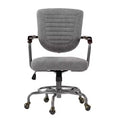 Cole, chaise de bureau en similicuir, 27,12 P x 24,75 L x 36,25-39,37 H, gris