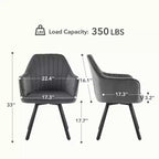 Lot de 2 chaises de salle à manger du milieu du siècle avec accoudoirs