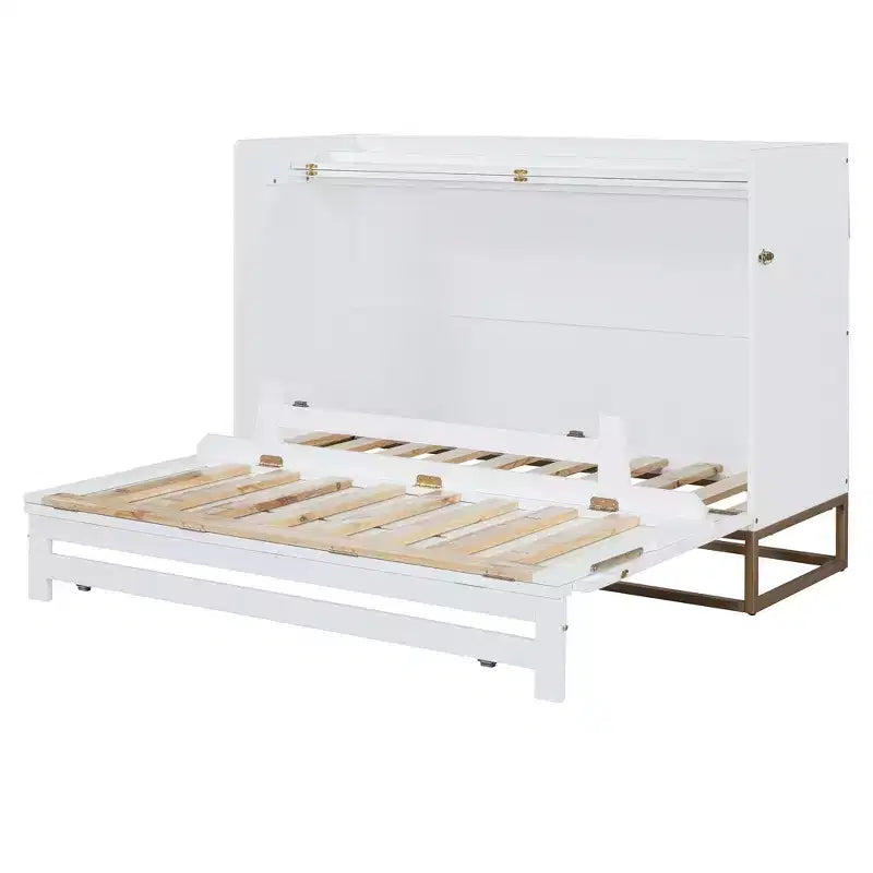 Lit escamotable Queen Size Whisen Modern Design, repliable en armoire avec pieds en fer