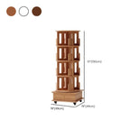 Bibliothèque verticale étroite rotative en bois