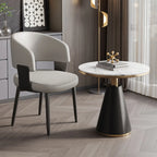 Chaise de salle à manger moderne glamour en cuir
