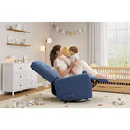 Fauteuil inclinable moderne 3 en 1 pivotant et à bascule, fauteuil à bascule à 360° avec dossier et repose-pieds réglables, fauteuil rembourré pour chambre de bébé, salon, chambre à coucher