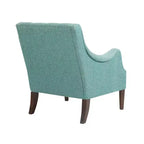 Okak Fauteuil d'appoint contemporain avec boutons capitonnés, coussin rembourré et pieds en bois, pour salon, chambre ou coin lecture
