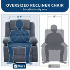 Fauteuil relax pivotant manuel à 360°, canapé planeur avec porte-gobelets et poches, fauteuil confortable pour la chambre de bébé, le salon et la chambre à coucher