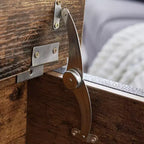 Table de chevet VECELO avec station de charge et tiroir, table d'appoint étroite avec port USB et prises électriques pour salon ou chambre à coucher, marron