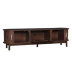 PexFix 66.9 Meuble TV Moderne de Ferme pour TV 75 Pouces, Meuble TV en Bois avec Rangement, Table Console TV pour Salon Chambre, Marron