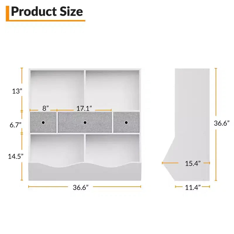 Étagère pour enfants, coffre à jouets de rangement à 3 niveaux, coffre de rangement multifonctionnel pour chambre d'enfant, chambre à coucher, école