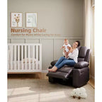 Fauteuil inclinable manuel, canapé inclinable en cuir PU, fauteuil moderne et confortable pour chambre ou salon, fauteuil inclinable en cuir pour adultes