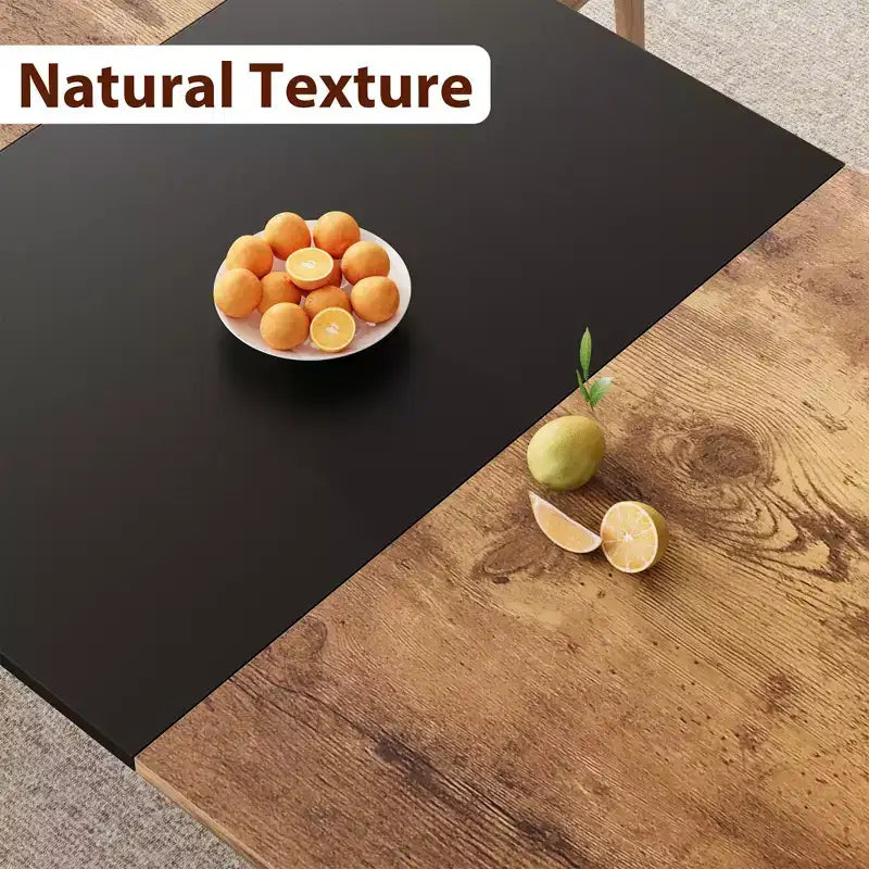Table de salle à manger industrielle pour 6 à 8 personnes, table de cuisine en bois de 200 cm de long avec cadre en métal robuste et finition marron rustique - 6 places, comptoir rectangulaire