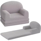 Canapé convertible 2 en 1 pour enfants Acekool, fauteuil douillet en polaire d'ours en peluche qui se transforme en chaise longue ou en lit, canapé moelleux pour enfants pour salle de jeux et chambre de bébé