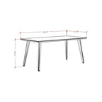 11,81 table basse rectangulaire haute Utopia avec pieds évasés – Manhattan Comfort