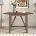 Ensemble de salle à manger 3 pièces en bois à hauteur de comptoir avec rallonge pliable