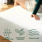Matelas en mousse à mémoire de forme Zinus 14 King au thé vert, sans fibre de verre, fermeté moyenne, soulagement de la pression zoné, CertiPUR-US, matelas en boîte