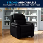 Fauteuil inclinable contemporain Flash Furniture de luxe rembourré pour enfants avec accoudoirs de rangement