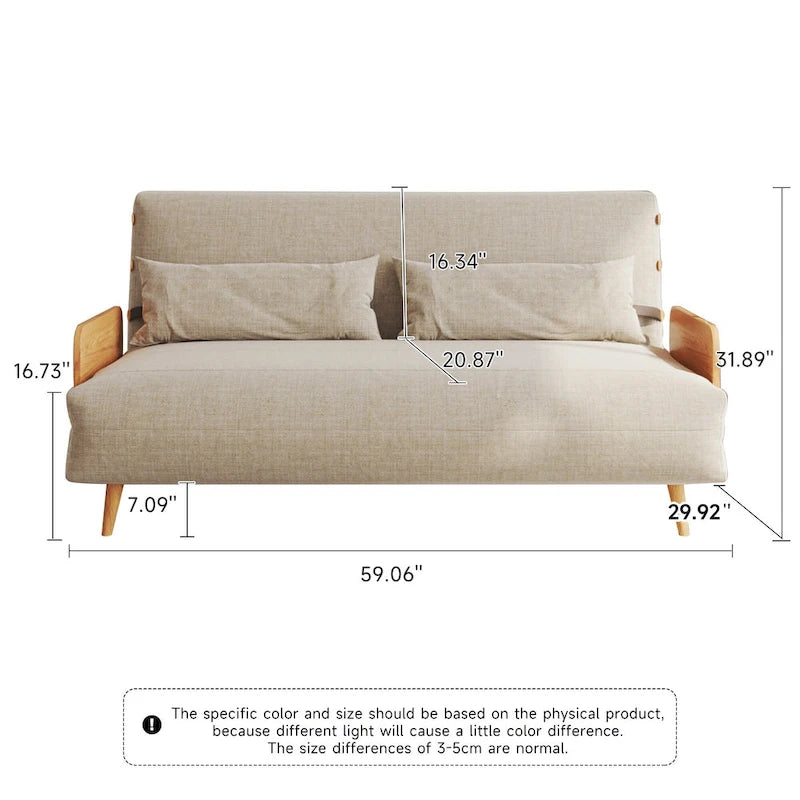 JASIWAY 59,1 Canapé convertible moderne en tissu