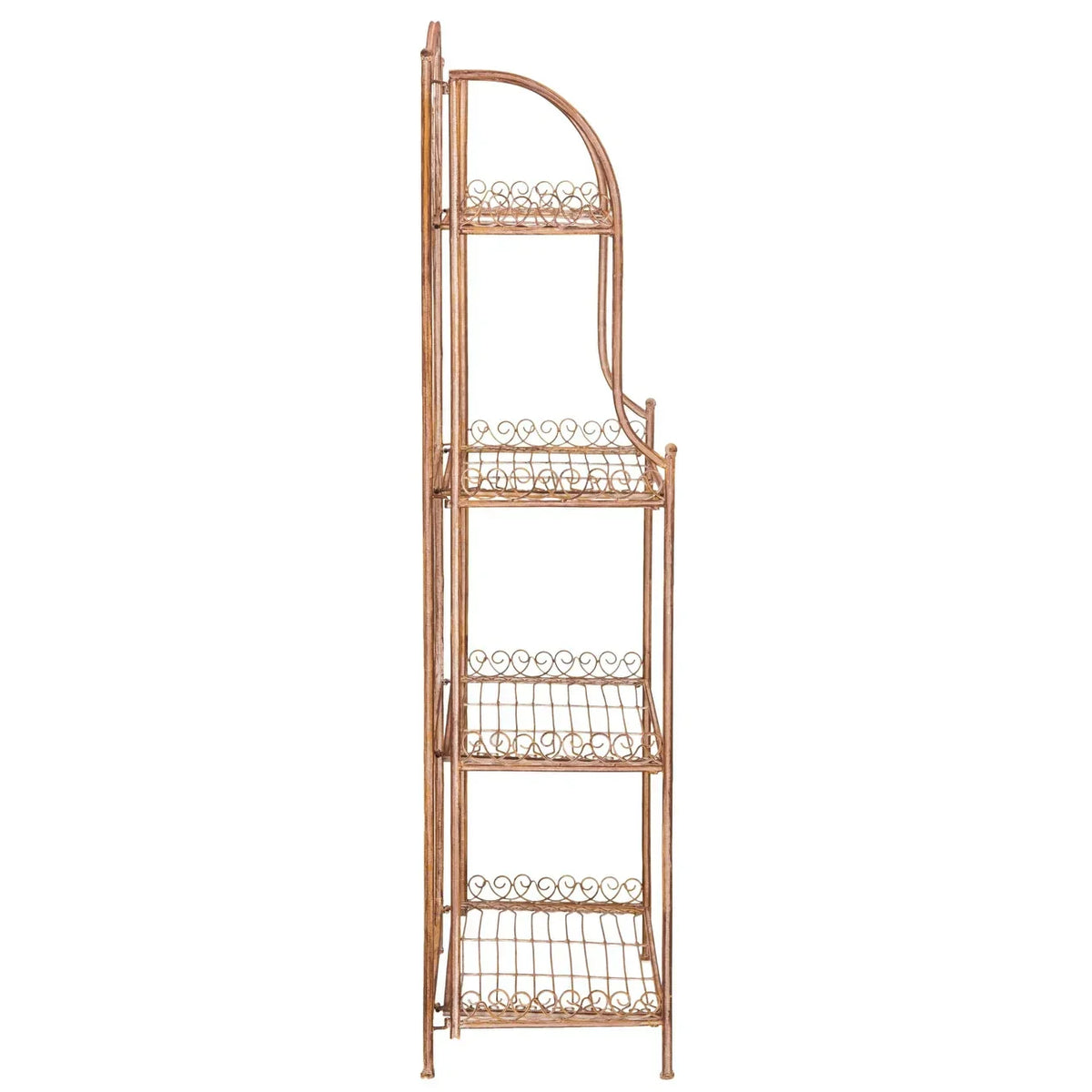SAFAVIEH Bryn Étagère de boulanger d'extérieur victorienne en fer forgé à 4 niveaux - 63,5 cm l x 38,1 cm P x 160 cm H - 25L x 15P x 63H