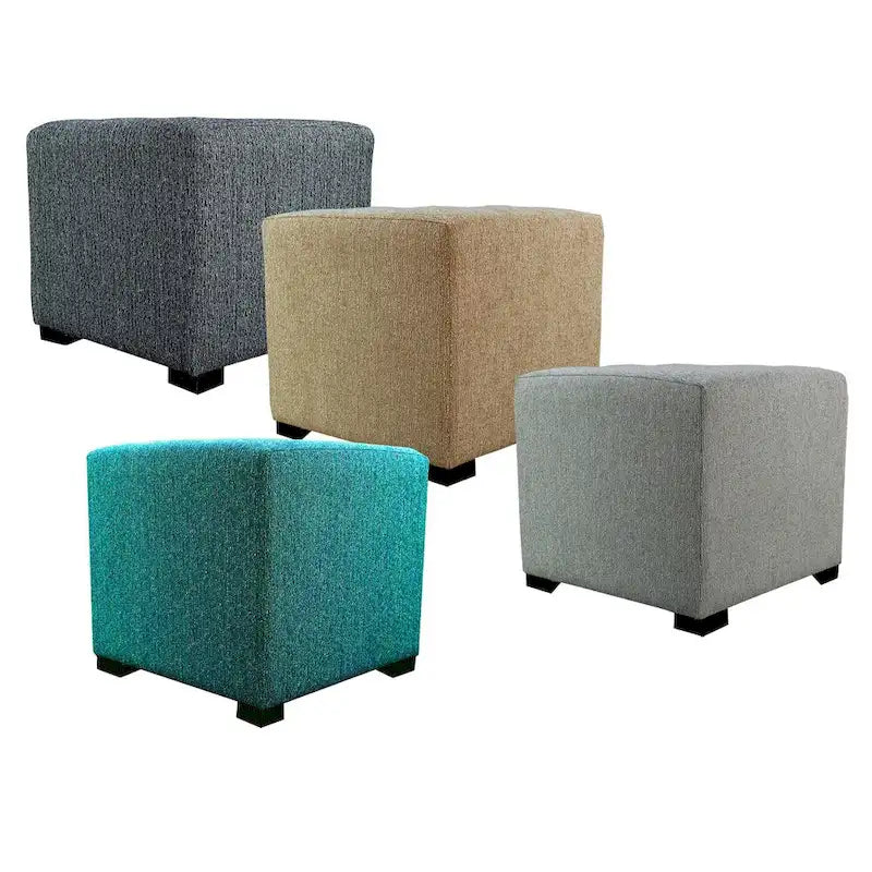 MJL Furniture Pouf carré capitonné 4 boutons Text2 Olivia