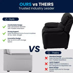 Fauteuil inclinable contemporain Flash Furniture de luxe rembourré pour enfants avec accoudoirs de rangement