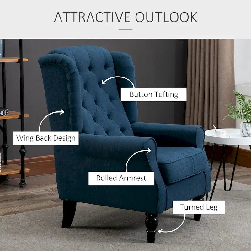 Fauteuil d'appoint à haut dossier enveloppant